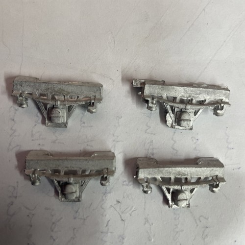 4mm white metal van axleboxes - metal,